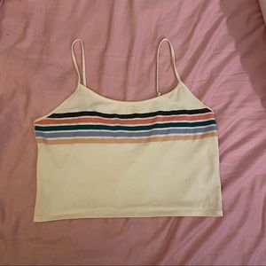 American Eagle striped crop top size L